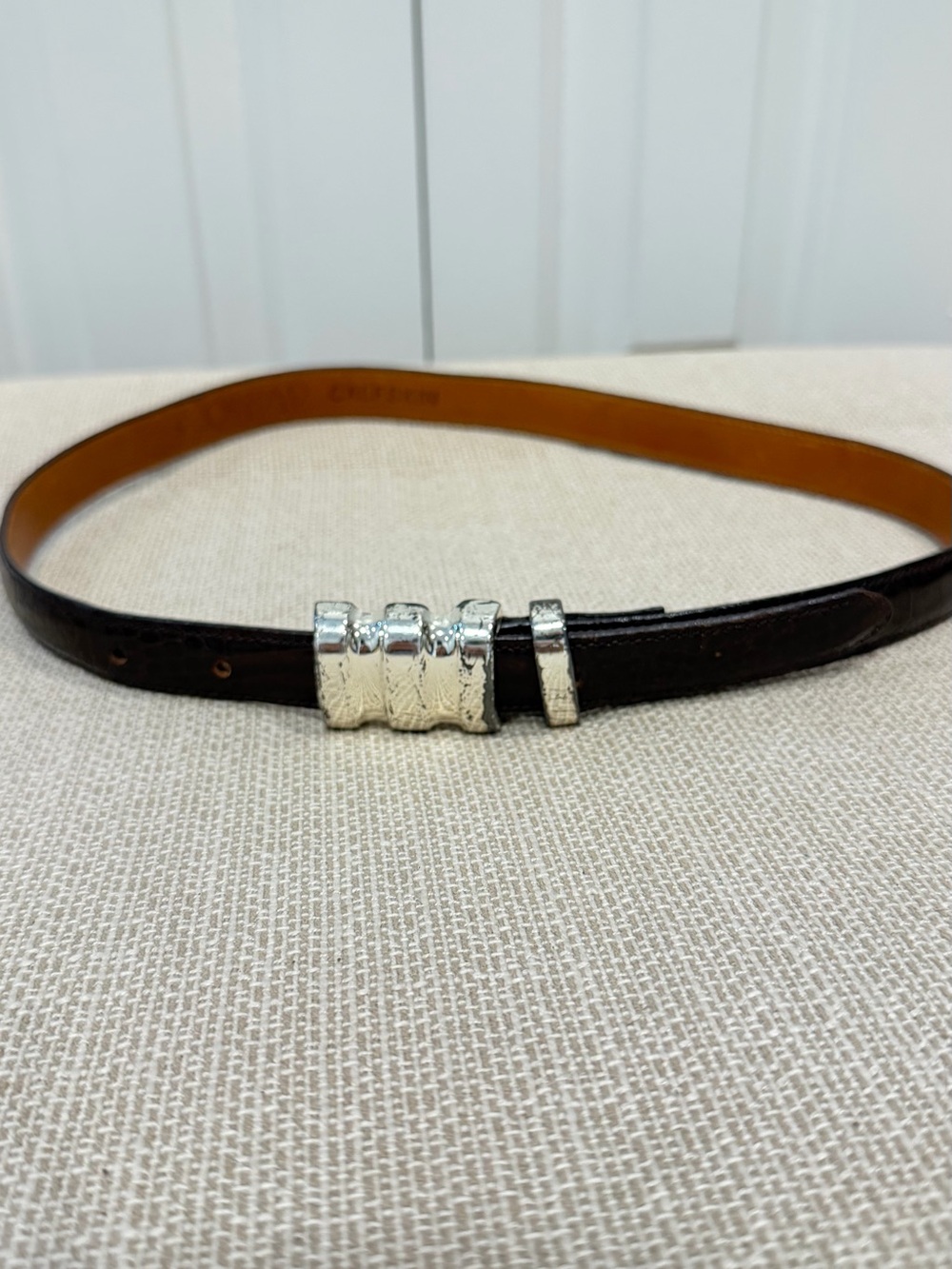 Vintage Joan & David Brown leather belt Women’s Size S Calfskin